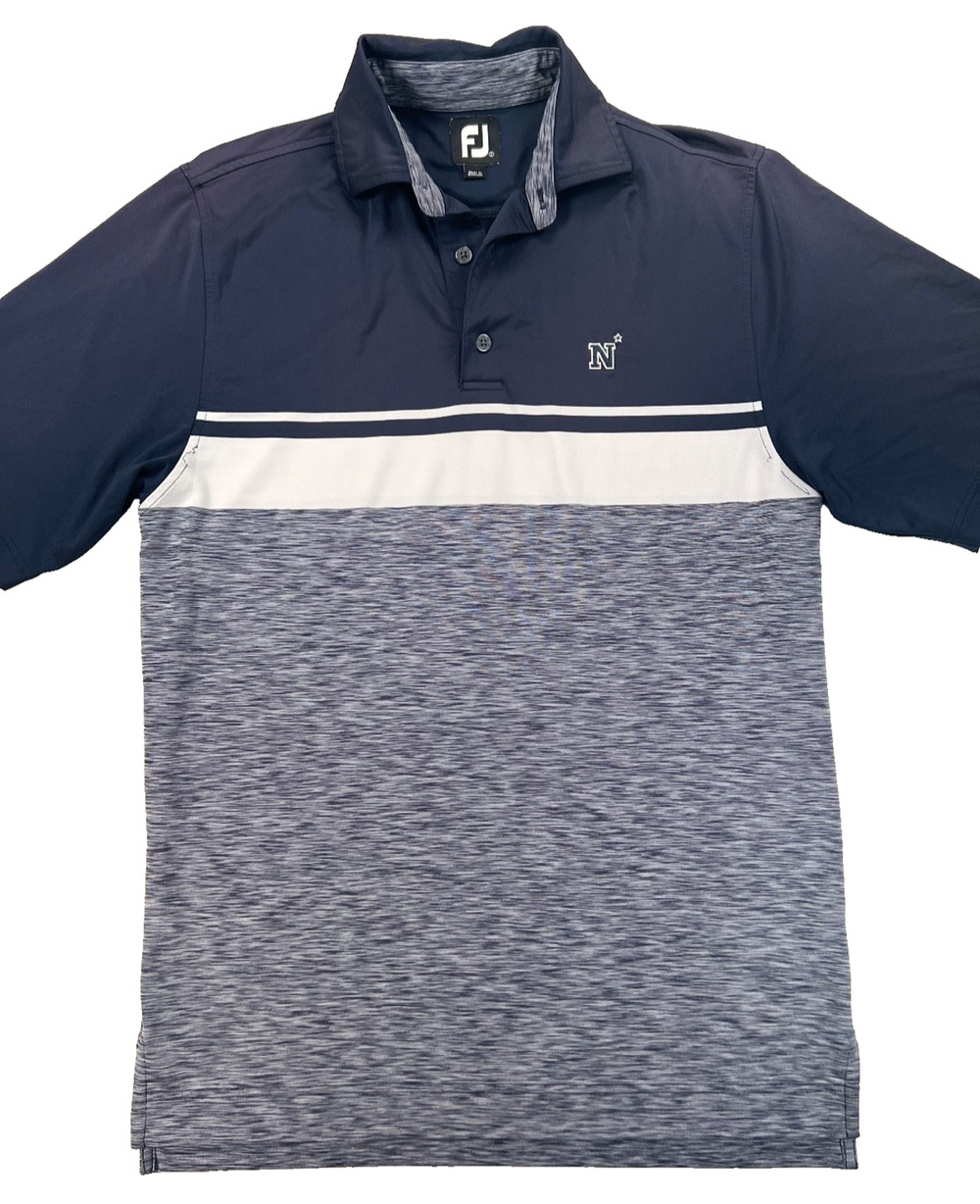 FootJoy - Naval Academy Annapolis Navy Striped Short Sleeve Polo Shirt (Men's S)